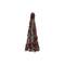 Hello Honey® 10.75" Red & Green Metal & Glass Beaded Christmas Tree